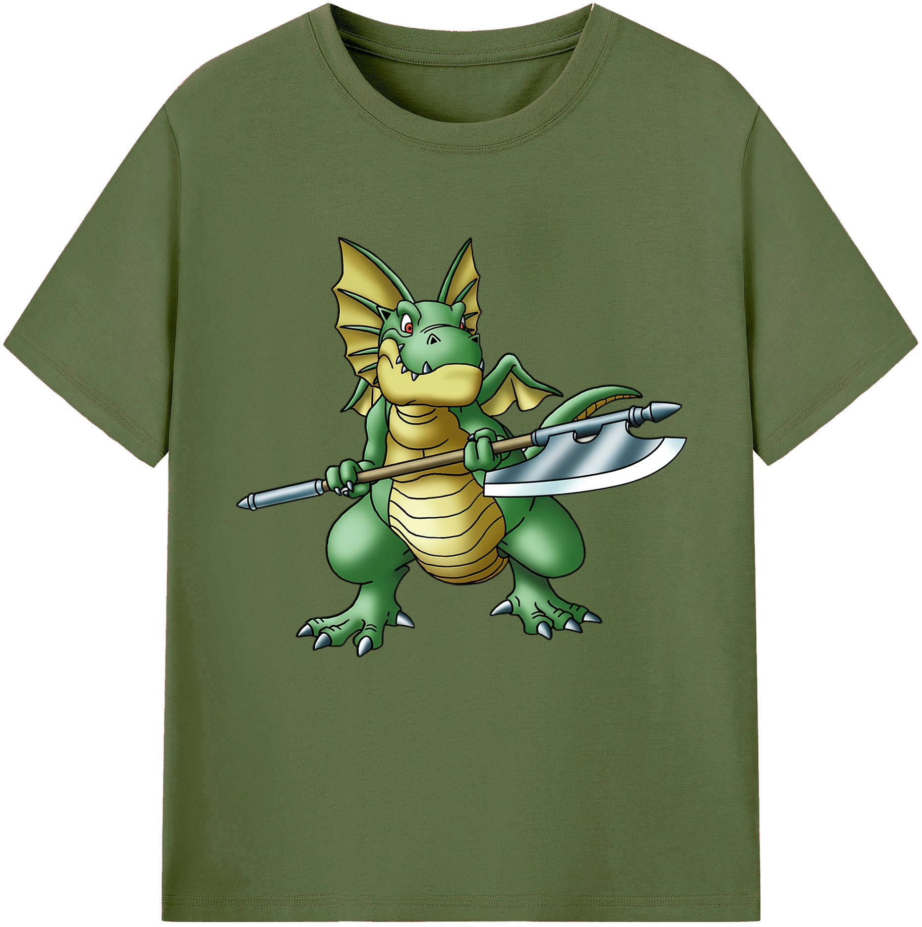 （画像用） ドラゴンクエスト Doragon Kuesuto Dragon Quest 綿100％半袖Tシャツ（フロントプリント）